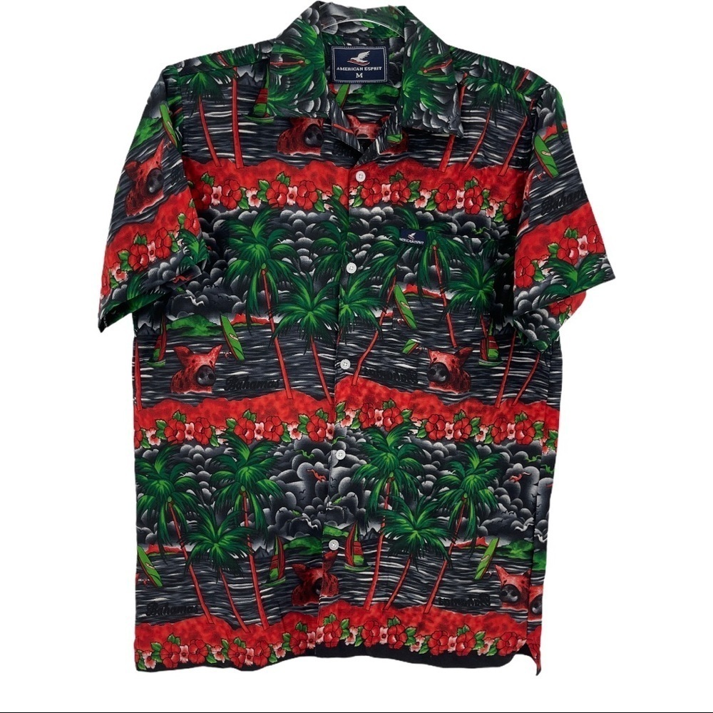 American Esprit Short Sleeve Tropical Shirt Size M